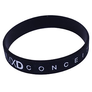 Pulseira Silicone Preto MXD Conceito "Nada pode te parar. Só você mesmo" Motivacional
