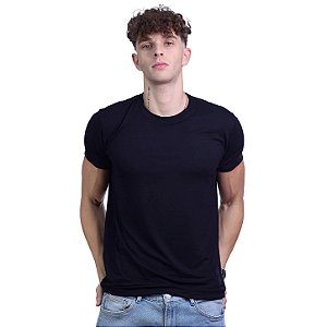 Camiseta Viscose Tradicional Premium Masculina MXD Conceito Preto