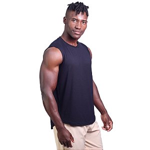 Regata Viscose Machão Longline Masculina Premium MXD Conceito Preto