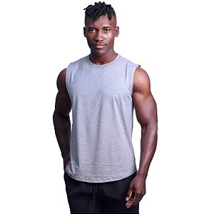 Regata Viscose Machão Longline Masculina Premium MXD Conceito Mescla Tradicional