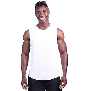 Regata Poliamida Machão Longline Masculina Premium MXD Conceito Branco