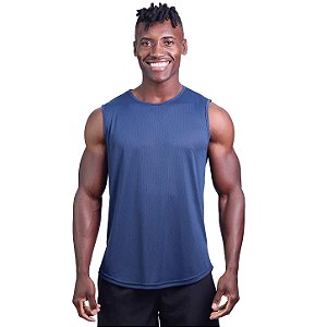 Regata Poliamida Machão Longline Masculina Premium MXD Conceito Azul Marinho