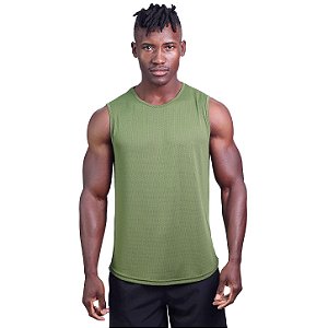 Regata Poliamida Machão Longline Masculina Premium MXD Conceito Verde Oliva