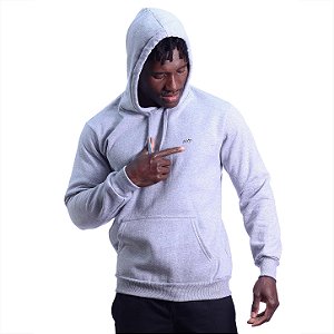 Blusa Moletom Peluciado Bolso Canguru e Capuz Mescla Tradicional MXD Conceito Logo Grife