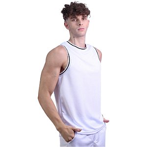 Regata Basquete Dry Masculina MXD Conceito Branco