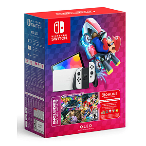 Bundle Nintendo Switch OLED com Mario Kart 8 + 3 Meses