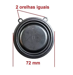 Diafragma para Aquecedor a Gás - D72 orelhas iguais- 72,5mm