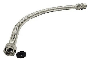 Flexível Água (inox) 1/2" x 1/2"  40cm - Rabicho Para Aquecedor