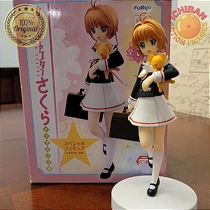 SAKURA CARD CAPTORS COM UNIFORME ESCOLAR FURYU 100% ORIGINAL LACRADO