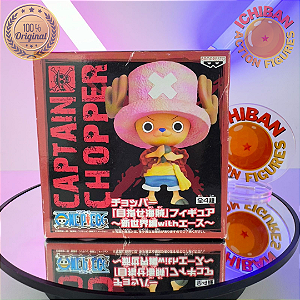 TONY TONY CHOPPER COM ROUPA DO LUFFY ONE PIECE CAPTAIN CHOPPER BANPRESTO 100% ORIGINAL LACRADO