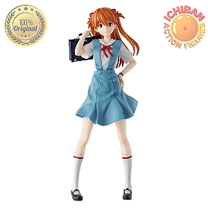 ASUKA LANGLEY SHIKINAMI NEON GENESIS EVANGELION ICHIBAN KUJI COLEGIAL LETRA B BANDAI 100% ORIGINAL LACRADO