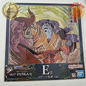 PÔSTER CAPA DURA JINBE BATTLE ONE PIECE LETRA E ICHIBAN KUJI 100% ORIGINAL LACRADO