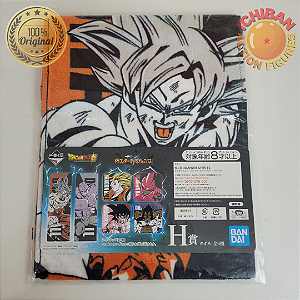 TOALHA GOKU UI VS JIREN DB SUPER DRAGON BALL VS OMNIBUS LETRA H ICHIBAN KUJI 100% ORIGINAL LACRADO
