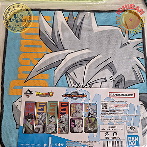 TOALHA GOHAN KID SSJ DRAGON BALL Z LETRA J ICHIBAN KUJI 100% ORIGINAL LACRADO
