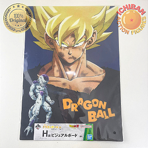 PÔSTER GOKU SSJ E FREEZA DRAGON BALL Z LETRA I ICHIBAN KUJI 100% ORIGINAL LACRADO