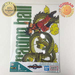 PÔSTER GOKU E SHEN LONG DRAGON BALL Z LETRA I ICHIBAN KUJI 100% ORIGINAL LACRADO