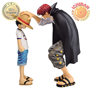 SHANKS E LUFFY ONE PIECE REVIVAL MONMENTS ICHIBAN KUJI LETRA A BANDAI 100% ORIGINAL LACRADO