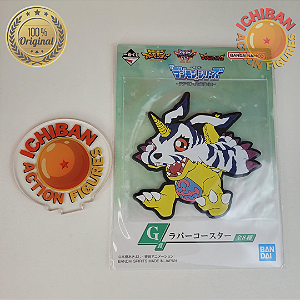 PORTA COPO GABUMON DIGIMON LETRA G ICHIBAN KUJI 100% ORIGINAL LACRADO