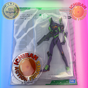 ACRÍLICO EVA 01 NEON GENESIS EVANGELION LETRA F ICHIBAN KUJI 100% ORIGINAL LACRADO