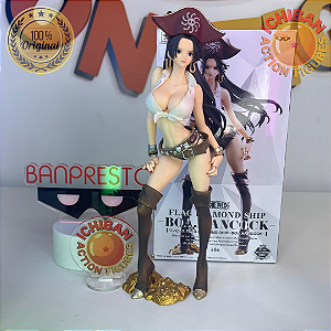 BOA HANCOCK ONE PIECE FLAG DIAMOND BANPRESTO 100% ORIGINAL COM CAIXA