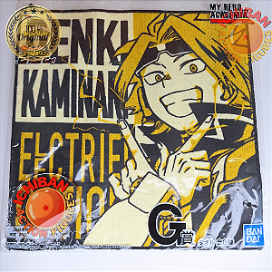 TOALHA DENKI KAMINARI MY HERO ACADEMIA GO AND GO ICHIBAN KUJI LETRA G 100% ORIGINAL LACRADO
