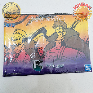 TOALHA LUFFY, LAW, EUSTASS KID LARANJA ONE PIECE BEYOND THE LEVEL LETRA F ICHIBAN KUJI 100% ORIGINAL LACRADO