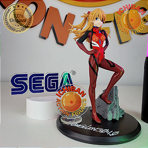 ASUKA LANGLEY NEON GENESIS EVANGELION DIORAMA SPM SEGA 100% ORIGINAL SEM CAIXA