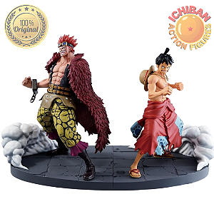 PACK LUFFY E EUSTASS KID ONE PIECE LOG FILE SELECTION BANPRESTO 100% ORIGINAL LACRADO