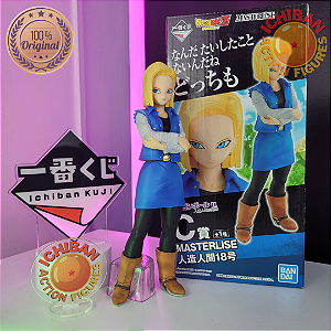 ANDROID 18 DRAGON BALL Z MASTERLISE ICHIBAN KUJI LETRA C BANDAI 100% ORIGINAL COM CAIXA