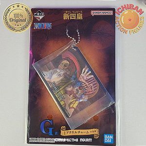 CHAVEIRO IMPERADORES SHANKS E BUGGY ONE PIECE ICHIBAN KUJI LETRA G BANDAI 100% ORIGINAL LACRADO