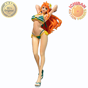 NAMI DE BIQUINI VERDE ONE PIECE GRANDLINE GIRLS ON VACATION LETRA A  BANPRESTO 100% ORIGINAL LACRADO