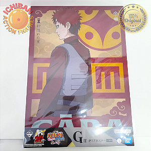 MEGA PÔSTER SABAKU NO GAARA NARUTO SHIPPUDEN ICHIBAN KUJI LETRA G 100% ORIGINAL LACRADO