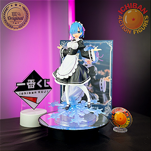 REM RE:ZERO STARTING LIFE IN ANOTHER WORLD DIORAMA FLOCO DE NEVE AMP TAITO 100% ORIGINAL COM CAIXA