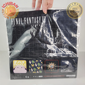 TOALHA PRETA FINAL FANTASY VII REBIRTH KUJI PRIZE LETRA E SQUARE ENIX 100% ORIGINAL LACRADO
