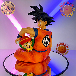 SON GOKU COM GOHAN SENTADOS MASTERLISE ICHIBAN KUJI LETRA A BANDAI 100% ORIGINAL COM CAIXA