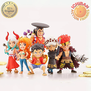 CONJUNTO GASHAPONS (LUFFY, NAMI, LAW, YAMATO, ODEN, EUSTASS KID) ONE PIECE FRUIT VOL.3 BANDAI 100% ORIGINAL LACRADO