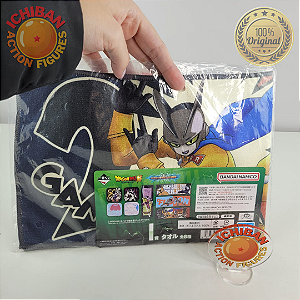 TOALHA GAMMA 1 E GAMMA 2 DRAGON BALL SUPER: SUPER HERO MOVIE LETRA I ICHIBAN KUJI 100% ORIGINAL LACRADO