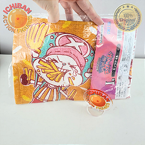 TOALHA CHOPPER E BONNEY ONE PIECE ICHIBAN KUJI LETRA I BANDAI 100% ORIGINAL LACRADO