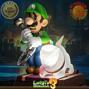 LUIGI E POLTERPUP SUPER MARIO BROS NINTENDO COLLECTOR ED. FIGURE FIRST4FIGURE 100% ORIGINAL LACRADO