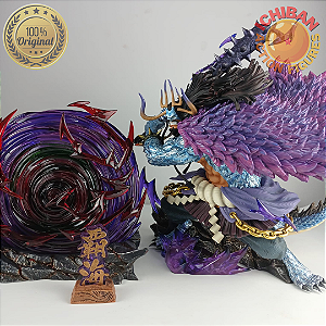 KAIDO FORMA HIBRIDA COM ESFERA DE  ATAQUE DIORAMA DE PODER ONE PIECE LX STUDIO 100% ORIGINAL
