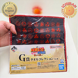 TOALHA PEQUENA SHARINGAN NARUTO ICHIBAN KUJI LETRA G BANDAI 100% ORIGINAL LACRADO