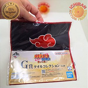 TOALHA PEQUENA AKATSUKI NARUTO ICHIBAN KUJI LETRA G BANDAI 100% ORIGINAL LACRADO