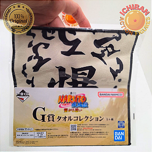 TOALHA PEQUENA TARJA EXPLOSIVA NARUTO ICHIBAN KUJI LETRA G BANDAI 100% ORIGINAL LACRADO