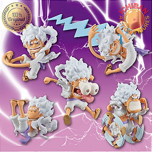 CONJUNTO LUFFY NIKA GEAR 5 ONE PIECE WCF BANPRESTO 100% ORIGINAL LACRADO