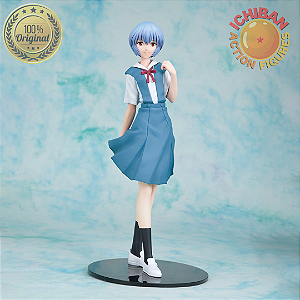 [PRÉ-VENDA FEVEREIRO/26 - 50%] REI AYANAMI UNIFORME ESCOLAR EVANGELION PREMIUM SEGA 100% ORIGINAL LACRADO