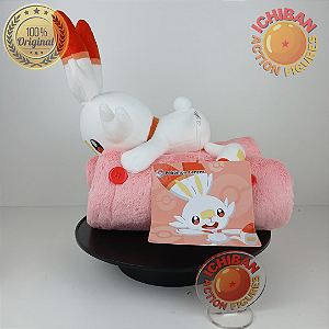 NANINHA PELÚCIA SCORBUNNY COELHO POKÉMON 100% ORIGINAL LACRADO