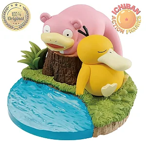 SLOWPOKE COM PSYDUCK POKÉMON BANPRESTO 100% ORIGINAL LACRADO