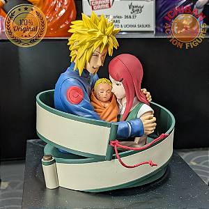 [PRÉ-VENDA JUNHO/26 - 50%] BUSTO NARUTO FAMILY MINATO KUSHINA BABY NARUTO 72 SERIES100 % ORIGINAL LACRADO