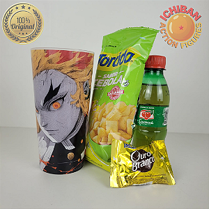 COPO RENGOKU DEMON SLAYER ICHIBAN ACTION FIGURES + SNACKS PACOTE BLACK