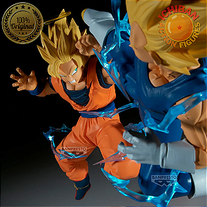 CONJUNTO MAJIN VEGETA VS GOKU SSJ2 MATCH MAKERS DRAGON BALL Z BANPRESTO 100% ORIGINAL LACRADO